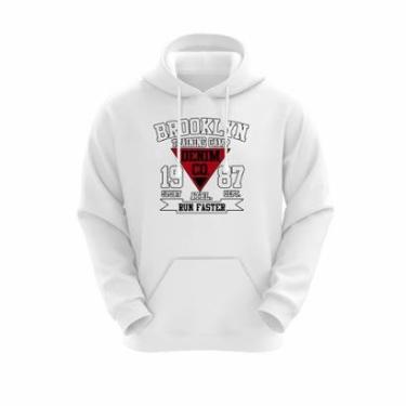 Imagem de Moletom Canguru Unissex Blusa de Frio Capuz Bolso Algodão Inverno-Unissex