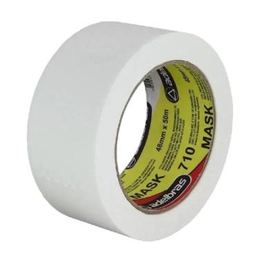 Imagem de Fita Crepe Adelbras 48mm x 50m Mask 710 Rolo Largo Pintura Mascarament