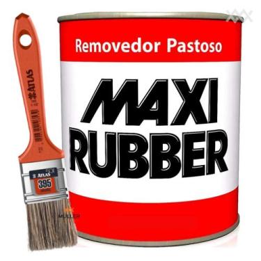 Imagem de Removedor de Tinta Pastoso 1Kg 900ml Maxi Rubber + Pincel
