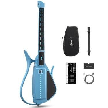 Imagem de CYBER-G Guitarra Inteligente Sem Cordas Enya, Guitarra Portátil Dobrável Para Viagem Com Acordes Controlados Por Aplicativo, Centenas De Sons De Instrumentos, Alto-Falante E Bateria Eletrônica Integ