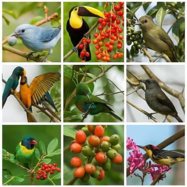 Imagem de Kit 200 Sementes de Arvores Que Atraem Pássaros-10 Espécies