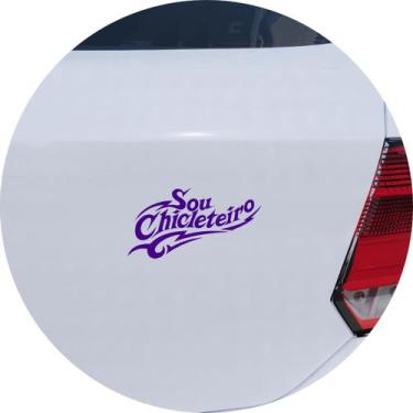 Imagem de Adesivo de Carro Sou Chicleteiro - Cor Roxo - Melhor Adesivo, Roxo