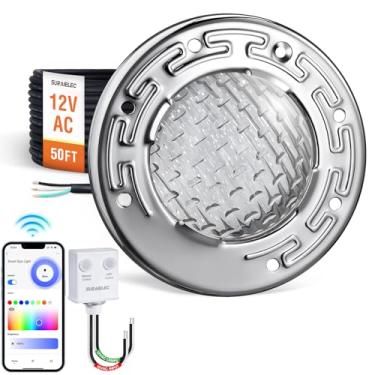 Imagem de SURAIELEC Luz De Spa Led De 6 Polegadas Para Piscinas Enterradas, Luz De Piscina Inteligente Wi-Fi Rgb De 12 V, Aplicativo E Controle De Voz, Compatível Com Nichos Úmidos Pequenos Pentair Hayward,