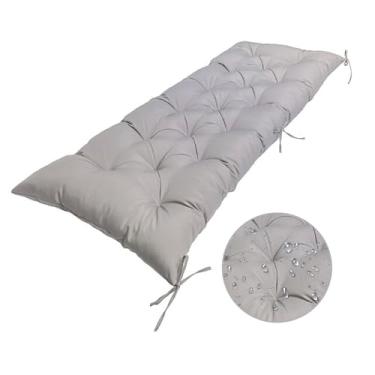 Imagem de Almofada de banco para ambientes externos 101,6 x 50,8 cm, à prova d'água, almofada para móveis de pátio, almofada antiderrapante para cadeiras de jardim, cadeira de balanço/namoradeira de pátio,