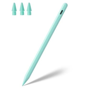 Imagem de Caneta Stylus para iPad A16 11ª 10ª 9ª 8ª 7ª 6ª geração, iPad Pro 12.9 11 33.0 cm M4, iPad Air M3 M2 5ª 4ª 3ª geração, iPad Mini A17 Pro 7 6 5, para Apple Pencil Alternative, Palm Rejection (verde)