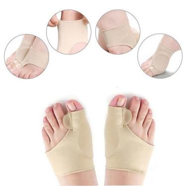 Imagem de Kit par de meias protetor ortopédicos corretor de joanetes com separad