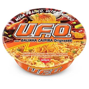 Imagem de Macarrão Ufo Nissin Yakissoba Sabor Galinha Caipira Original 93g