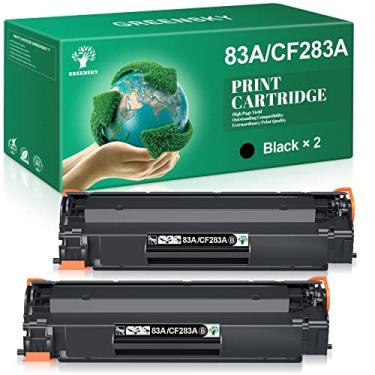 Imagem de GREENSKY Cartucho de toner de substituição compatível para HP 83A CF283A funciona com impressora HP Laserjet Pro MFP M127fn M127fw M201dw M125nw M225dw M225dn (preto, 2 pacotes)