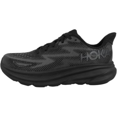 Imagem de HOKA ONE ONE Tênis masculino Clifton 9, preto/preto, tamanho 37, Preto/preto, 38