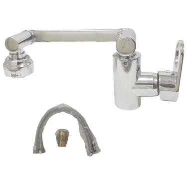 Imagem de Torneira Cromada Articulada Monocomando Lavabo Quente Frio B