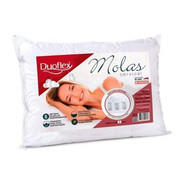 Imagem de Travesseiro Molas Cervical Mn2101 C/ Capa Percal 200 Fios P/ Fronha 50x70 (50x70) - Duo...