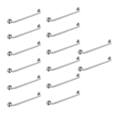 Imagem de Alça De Apoio Barra Inox Kit 14 Unidades 70cm Segurança Deficiente Idoso Parede Corrimao