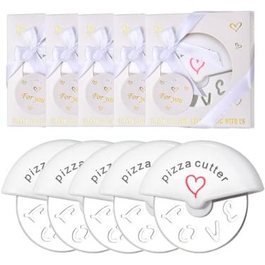 Imagem de Sunch Craft 10 peças mini cortador de pizza de aço inoxidável para lembrancinhas de casamento, chás de bebê, lembranças, presente de devolução de convidado, pacote individual