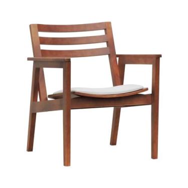 Imagem de Poltrona Cairo Madeira Maciça Encosto Ripado Assento Anatômico - Amênd