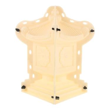 Imagem de VANZACK Molde de concreto de plástico, coluna romana, molde de pedra de piso, faça você mesmo, molde de poste de cerca de pagode, pavilhões, molde de torre de lanterna, decoração para jardim e cerca