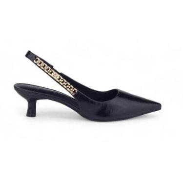 Imagem de Sapato Slingback Feminino Ramarim 25-15134 Verniz Corrente-Feminino
