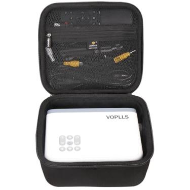 Imagem de Aproca Estojo Rígido Portátil Para Armazenamento, Miniprojetor Voplls 1080P Full Hd, Com Suporte Vídeo E Acessórios