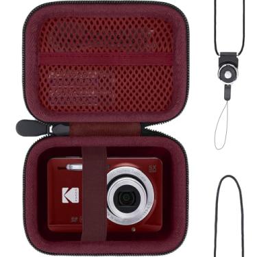 Imagem de khanka Estojo Rígido De Viagem Para Câmera Digital Kodak Pixpro Fz55/Fz45/Fz43, Somente Estojo. (Vermelho)