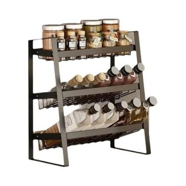 Imagem de Prateleira De Temperos De Metal Multicamadas, Prateleira De Armazename
