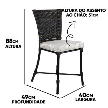 Imagem de Conjunto Angra Com Mesa Alta Para Decorar Varanda Jardim Trama