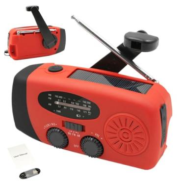 Imagem de Rádio Portátil AM FM - Rádio AM/FM Com Lanterna E Manivela Manual - Power Bank Multifuncional Econômico, Equipamento de Sobrevivência Para Acampamento Ao Ar Livre e Emergências