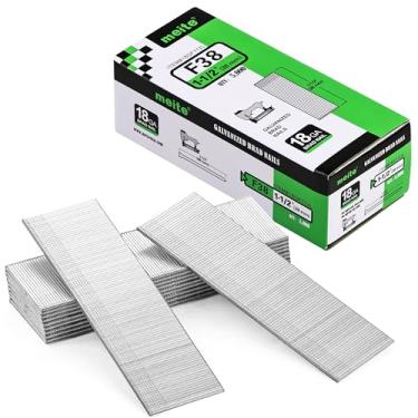 Imagem de meite Pregos Brad de calibre 18 para pistola de pregos, pregos galvanizados tipo 18G/38 mm de comprimento para caixa de madeira, tecidos de sofá, construção de armários, montagem de moldura de imagem