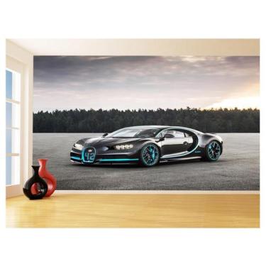 Imagem de Papel De Parede 3D Carro Bugatti Chiron Pista 3,5M Car09 - Você Decora