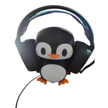 Imagem de Suporte Fone De Ouvido Mesa Headset Pinguim Animal Gamer - JM3D