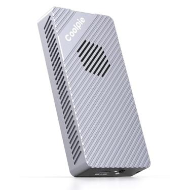 Imagem de Coolpie Gabinete SSD M.2 NVMe: USB 4.0 / Thunderbolt 4 40Gbps Gabinete de alumínio sem ferramentas com ventilador de resfriamento, suporte UASP Trim PCIe M/B+M Key, compatível com SSDs 2230/2242/2260