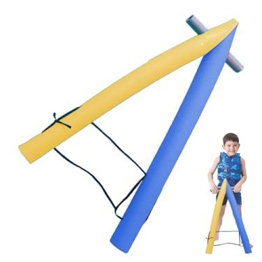 Imagem de Macarrão de natação, macarrão de espuma, boia de piscina, moldura A, acessórios flutuantes grandes, jangadas de brinquedos aquáticos, equipamento de treinamento para lago, praia, viagens