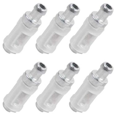 Imagem de 10 peças de filtro de óleo de gás filtro de óleo motosserra filtro de óleo aparador de óleo aparador de fio filtro de óleo aparador de ervas daninhas, filtro de óleo, prata