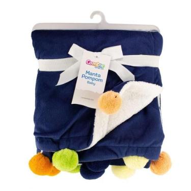 Imagem de Manta Pompom Baby Boy Comtac Kids 4229