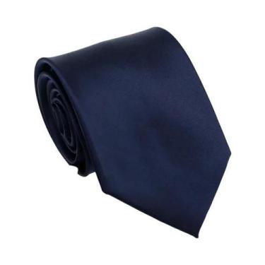 Imagem de Gravata Jacquard Masculina Azul Escuro - Impermeável, 8cm x 6cm - Para