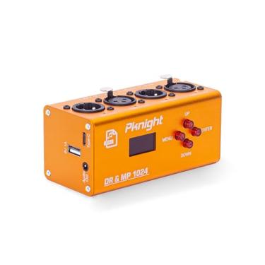 Imagem de Pknight Gravador e leitor de música Pknight DMX com armazenamento de 32 GB, 2 universos, 1024 canais, vários modos de reprodução, controlador de iluminação de palco, DR e MP 1024