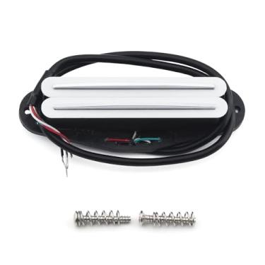 Imagem de FLEOR Captador humbucker de guitarra de tamanho único, trilho quente duplo (9-10k), branco, fit fender strat squier tele, guitarra elétrica