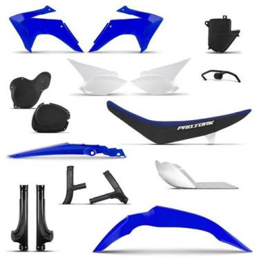 Imagem de Kit Plástico Roupa Crf 230 2015 Com Banco - Pro tork, Azul