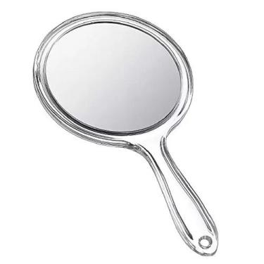 Imagem de Kit 2 Espelhos de Mão Redondo Dupla Face com Zoom 2x TRANSPARENTE - Am