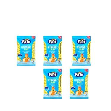 Imagem de Kit 5 Balas Fini Vitamina C Sabor Banana 3x18gr, Banana