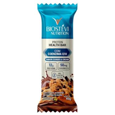 Imagem de Protein Health Bar com Coenzima Q10 (Sabor Cookies&Cream) 45g Nutrition - Barrinha de Proteína Premium