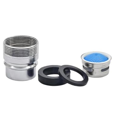 Imagem de 1 peça 24 mm macho x 22 mm rosca fêmea adaptador de torneira de máquina de lavar louça, adaptador de encaixe portátil para lava-louças com arruelas, compatível com PP28003