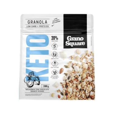 Imagem de Granola GranoSquare KETO Macadâmia com Chocolate Branco 200g