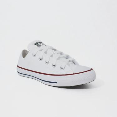 Imagem de Tênis Converse All Star Couro Branco/Vermelho/Marinho