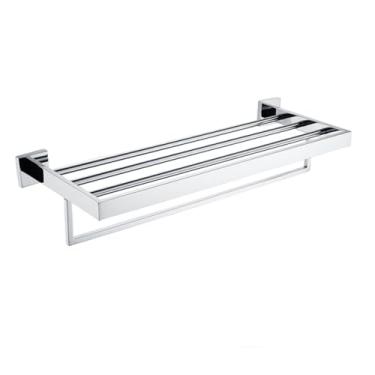 Imagem de Acessórios de banheiro de aço inoxidável Suporte para rolo de papel Toalheiro Prateleira Suporte para escova de vaso sanitário Prateleira de parede cromada Barra de toalha (Toalheiro)