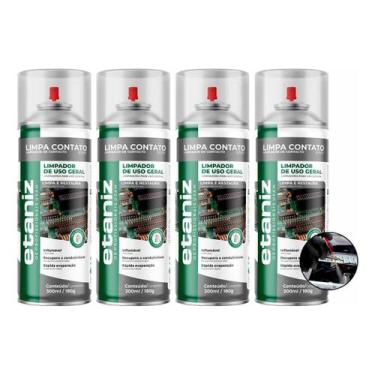 Imagem de Kit 4 Limpa Contato Limpador Recupera Eletronico Pc 300ml - Chesiquimi
