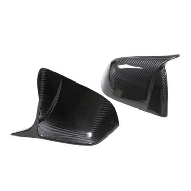 Imagem de Capa de espelho compatível com 370Z Z34 2008-2019 Selo lateral da porta externa do carro, capa de visão traseira de fibra de carbono seca fosca, capa de proteção reversa(3)