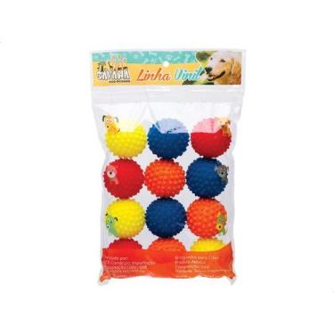 Imagem de Brinquedo Bola Para Cães Cravinho 55mm Pacote C/12 - SAVANA