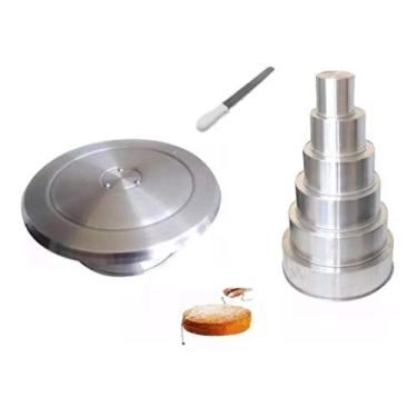 Imagem de Formas Redondas 6 Pc + Bailarina 40cm + Espatula + Nivelador