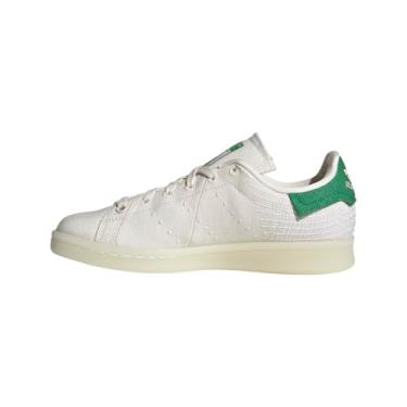 Imagem de adidas Originals Tênis infantil Stan Smith (End Plastic Waste), Giz branco/verde/branco, 6.5 Big Kid
