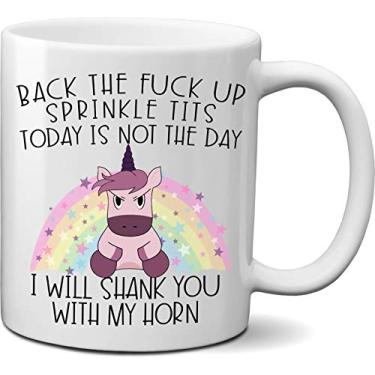 Imagem de Caneca de café com estampa "Hople" "Today is Not the Day", haste com você com meu chifre", engraçado, amante de unicórnio, presente para mulheres, homens (325 ml)
