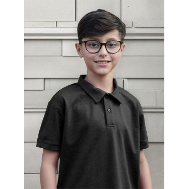 Imagem de Camisa Gola Polo Infantil Malha Piquet Menino 1 Ao 16. - Maximus, Pret